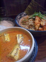 「（旋×さらじゅ限定コラボ）インドカレーつけ麺 ＋ライス」@中華そば 旋の写真