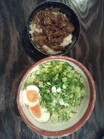 「汁なし担々麺＋チャーシュー飯」@らぁめん紺屋の写真