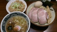 「特製つけめん＋茶めし」@煮干中華そば 鈴蘭 新宿店の写真