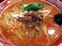 「楽山担担麺（大盛）＋餃子（750円＋100円＋250円）」@楽山担担面 稔台店の写真