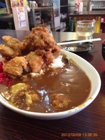 「唐揚げカレー並 720円」@串焼き・串揚げ 花澤の写真