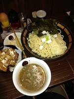 「つけ麺(大盛)角煮丼」@すごい煮干ラーメン凪 渋谷東口店の写真