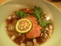 「鴨そば(細麺) 880円」@紫 くろ㐂の写真