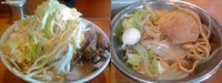 「小ラーメン+きざみ玉葱&生卵+うずら(900円)」@ラーメン二郎 八王子野猿街道店2の写真