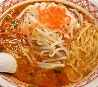 「辛味噌ラーメン(Ｌ辛)＋ぎょうざセット(650円＋290円)」@めん丸 北上インター店の写真