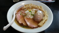「[限定]塩そば(鯵煮干)+味玉」@麺処 晴の写真