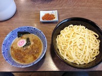 「つけめん大盛り+海老辛味 950円」@冨單の写真