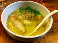 「白鶏らーめん」@鶏の穴の写真