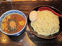 「つけ麺中盛り　700円＋味玉　100円」@つけ麺専門店 三田製麺所 恵比寿南店の写真