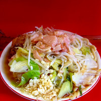 「大豚ダブルラーメン「ニンニクアブラカラメ」」@ラーメン二郎 三田本店の写真