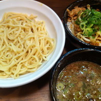 「濃厚つけ麺＋焼肉丼」@ヒノマル食堂 肉そばなおじの写真