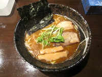 「らーめん二代目」@焦がしにんにくつけ麺 大外一気の写真