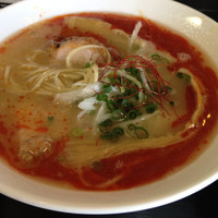 「レッド・海老マー油(750円)」@麺処 ぼたん 佐野店の写真