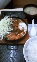 「カレー鍋定食　６１９円」@かつや 横浜市沢町店の写真
