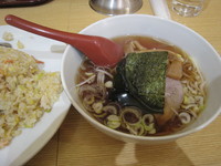 「カニチャーハン+半ラーメン 900円」@幸楽の写真