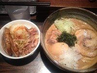 「味玉並商ラーメン+並商ごはん（780円+280円）」@（麺）並木商事の写真