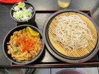 「ミニかき揚げ丼セット」@ゆで太郎 大森南店の写真