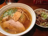 「あっさり魚出汁エビ風味（醤油） 680円」@はりけんラーメンの写真