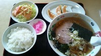 「ラーメン餃子セット」@めん工場 岡本店の写真