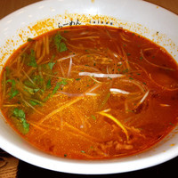 「海老トマトらーめん¥850」@らーめんたいざん 海老名SA店の写真