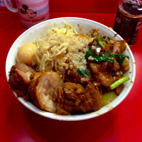 「豚スタミナまぜそば＋とろーり味玉＋豚3枚「ニンニクアブラマシマシ」@麺屋 桐龍の写真