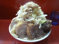 「ミニラーメン+2豚+野菜Ｗ+アブラ+ニンニク少し+タマＷ」@麺屋 桐龍の写真