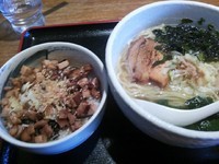 「塩らーめん＋チャーシュー丼」@拉麺 田むらの写真
