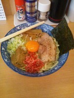 「まぜそば（大盛）750円」@麺屋 加藤の写真
