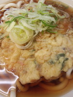 「かき揚げ天うどん420円」@常盤軒 横須賀線ホーム店の写真