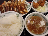 「Ｗ餃子定食600円」@日高屋 巣鴨北口店の写真