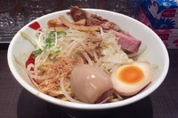 「油ソバ中盛＋味玉(750円＋0円＋サービス)」@にぼしらーめん とつきの写真