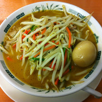 「味噌ラーメン＋味玉　（490円＋50円（サビチケ利用））」@日高屋 中山北口店の写真