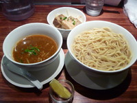 「海老そばつけ麺　中盛（あつもり）　７８０円＋ミニ角煮丼」@EBISOBAT TOKYOの写真