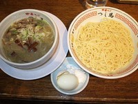 「つけ麺中盛り　750円＋ゆで玉子　50円」@中華そば つし馬の写真