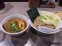 「海老味噌つけ麺全部入り+焼きチーズ飯」@つけ麺 五ノ神製作所の写真