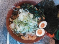 「チャーシューめん+味玉　ネギ増し,麺硬,油少」@熟成鶏醤油らーめん 上弦の月の写真