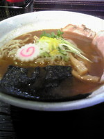 「煮干らーめん(大盛り）＋ライス」@煮干しらーめん てのごい屋の写真