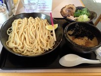 「【一周年記念限定】　かしわ　つけ麺　シオ（８５０円）」@朝日屋の写真