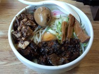 「味玉まぜそば(大盛、チーズ抜き)」@富山 えびすこの写真