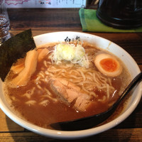 「白エビラーメン¥780大盛り+ラーメン雑炊(昼無料)」@麺屋 白神 東京池袋店の写真