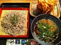 「鴨つけそば＋野菜のかき揚」@山野屋 本町本店の写真