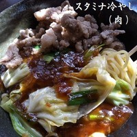 「スタミナ冷やし（肉） 800円」@麺家 いなほの写真