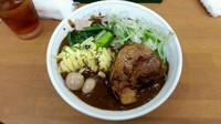 「【3/3限定】肉汁煮詰めのスネカレー」@MENYA 食い味の道有楽の写真
