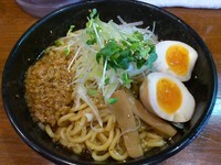 「担々油そば\700＋味玉\100」@麺屋 天王 二号店の写真