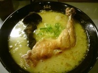 「鶏王らーめん（鶏白湯）＋半ライス」@鶏王けいすけ 秋葉原店の写真