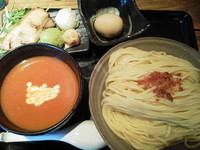 「海老くりーむつけめん（大盛り、冷やもり）＋味玉」@三ツ矢堂製麺 ROUND1前橋店の写真