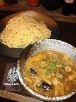 「しょうゆつけ麺 煮干油 780円」@つけめん桜桃の写真