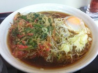 「紅生姜天そば」@そば処 一心庵 渋谷店の写真