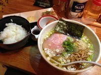 「中華そば 塩＋卵かけごはん」@麺や 福一の写真