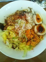 「まぜそば」@豚のらーめん 弐番手の写真